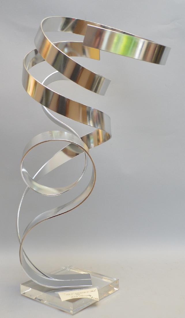 Chrome sculpture, Dan Murphy, 1985, 25"h (1 of 6)