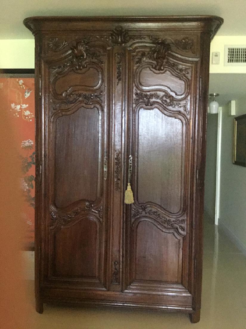 French Late 18th Century oak Armoire (1 of 2)
