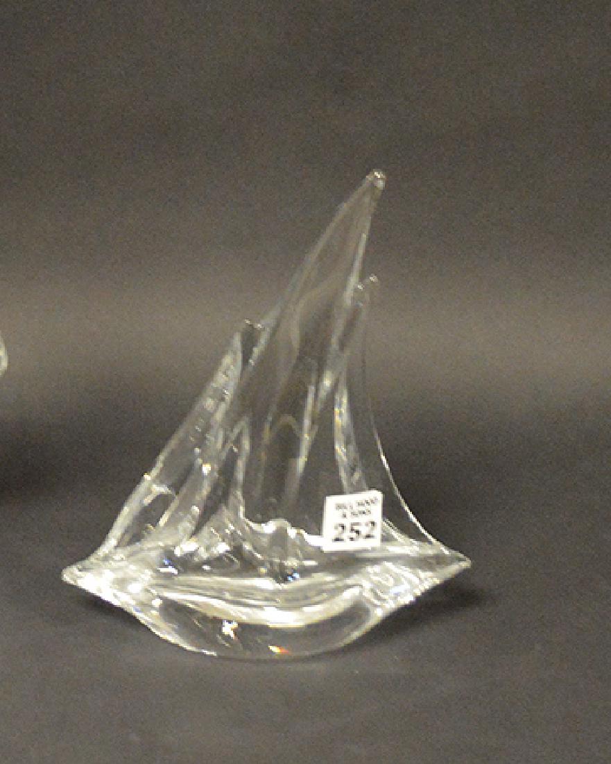Daum glass sailboat, 8 1/2"h x 6 1/4"w: Daum glass sailboat, 8 1/2"h x 6 1/4"w