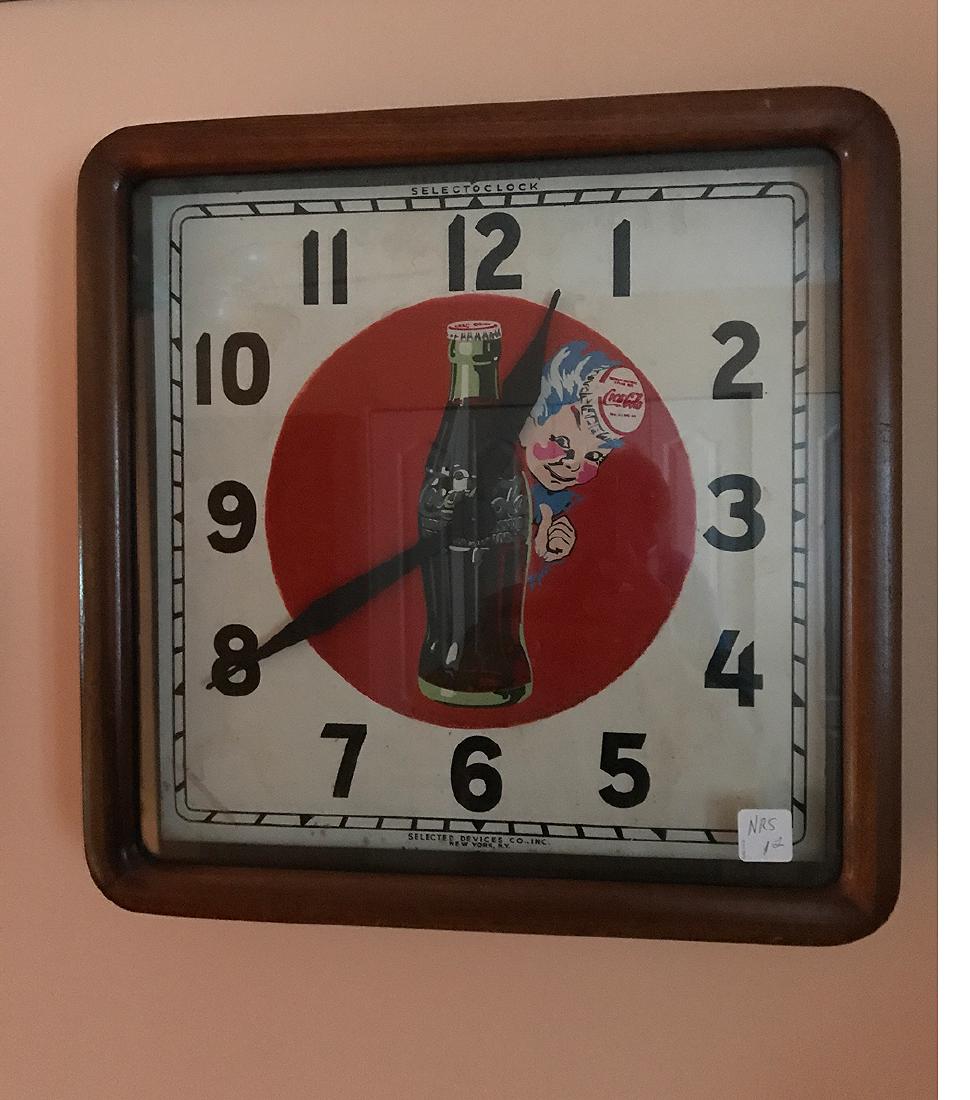 Original "Coke" clock, 16"square (1 of 4)