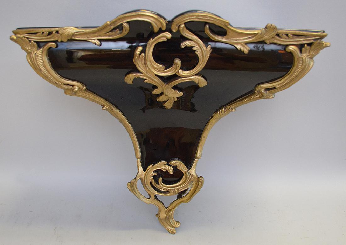 Bronze mounted porcelain wall bracket, 12 h x 15 inches (1 of 4)