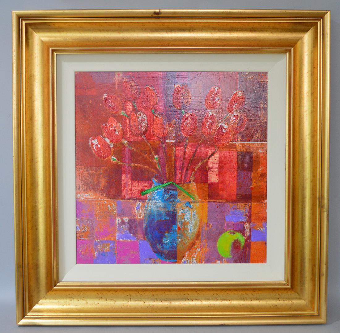 David Gordon Hughes (IRISH, b. 1957) oil on gold leaf, (1 of 5)