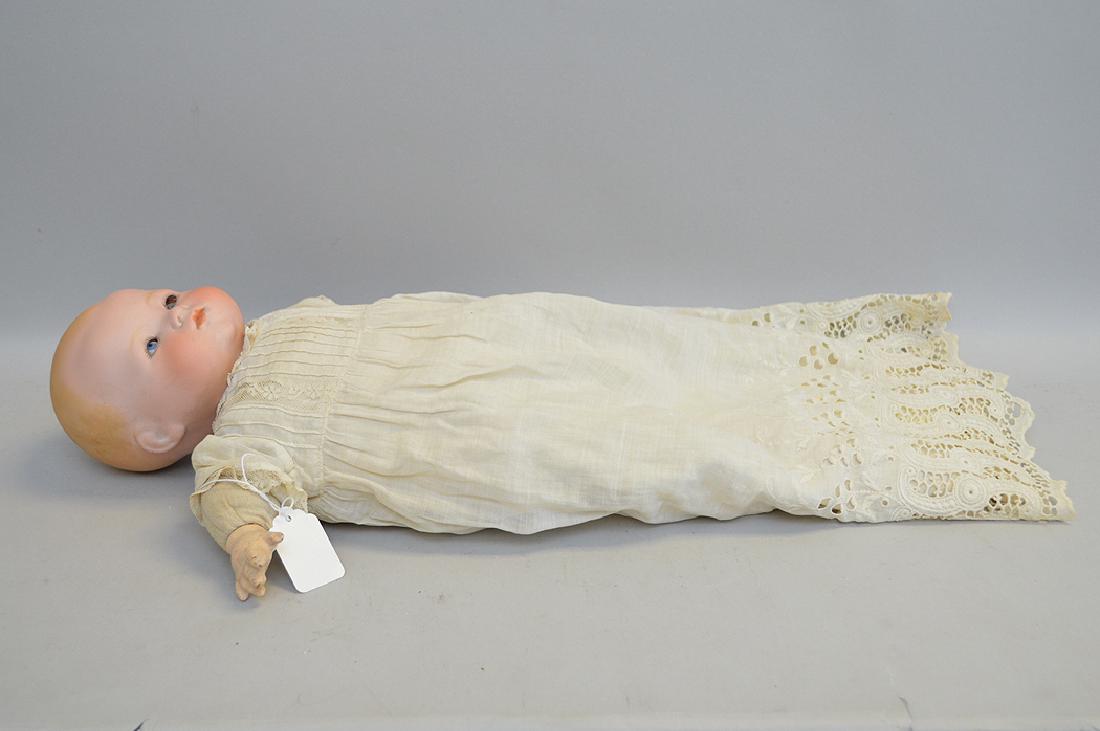 Bye Lo Baby doll, bisque Head, celluloid hands, marked (1 of 5)
