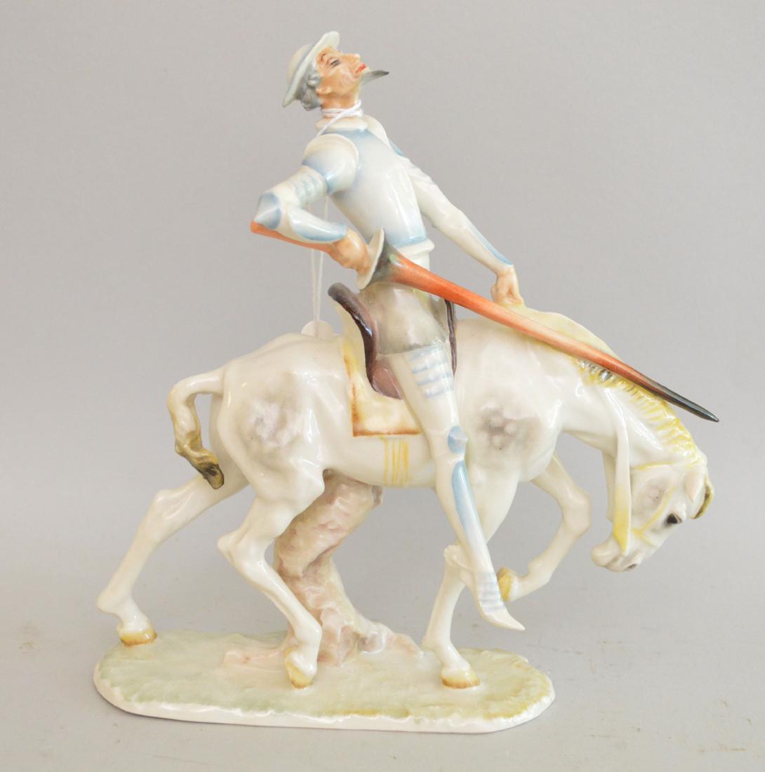 Hutchenreuther Knight on horse, 7 1/8"h x 7"w Don: Hutchenreuther Knight on horse, 7 1/8"h x 7"w Don Quixote