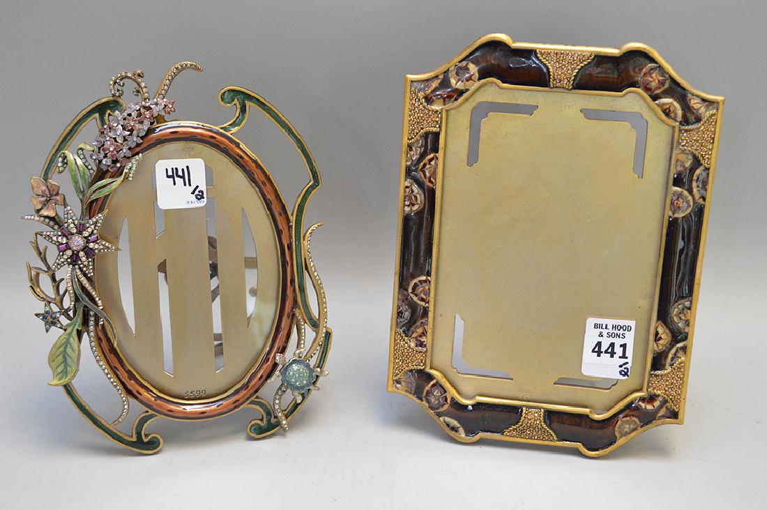 2 Jay Stongwater Enamel Frames.1 Frame with brown and (1 of 6)