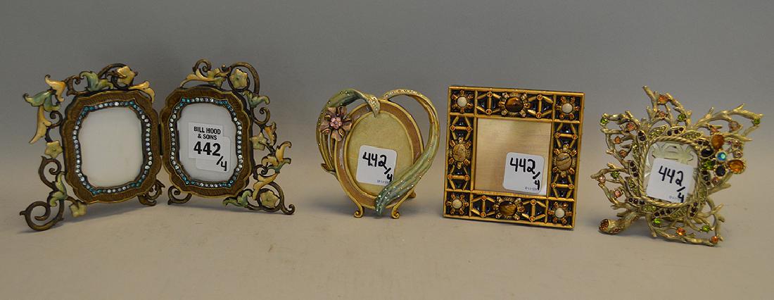 4 Jay Strongwater Enamel Frames.  Largest is the double (1 of 7)