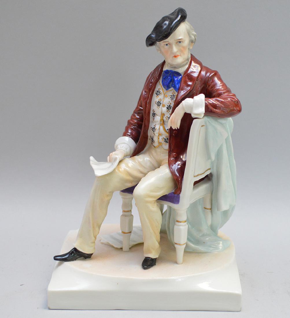 Sitzendorf Germany figure of baluster (lawyer) reading (1 of 7)