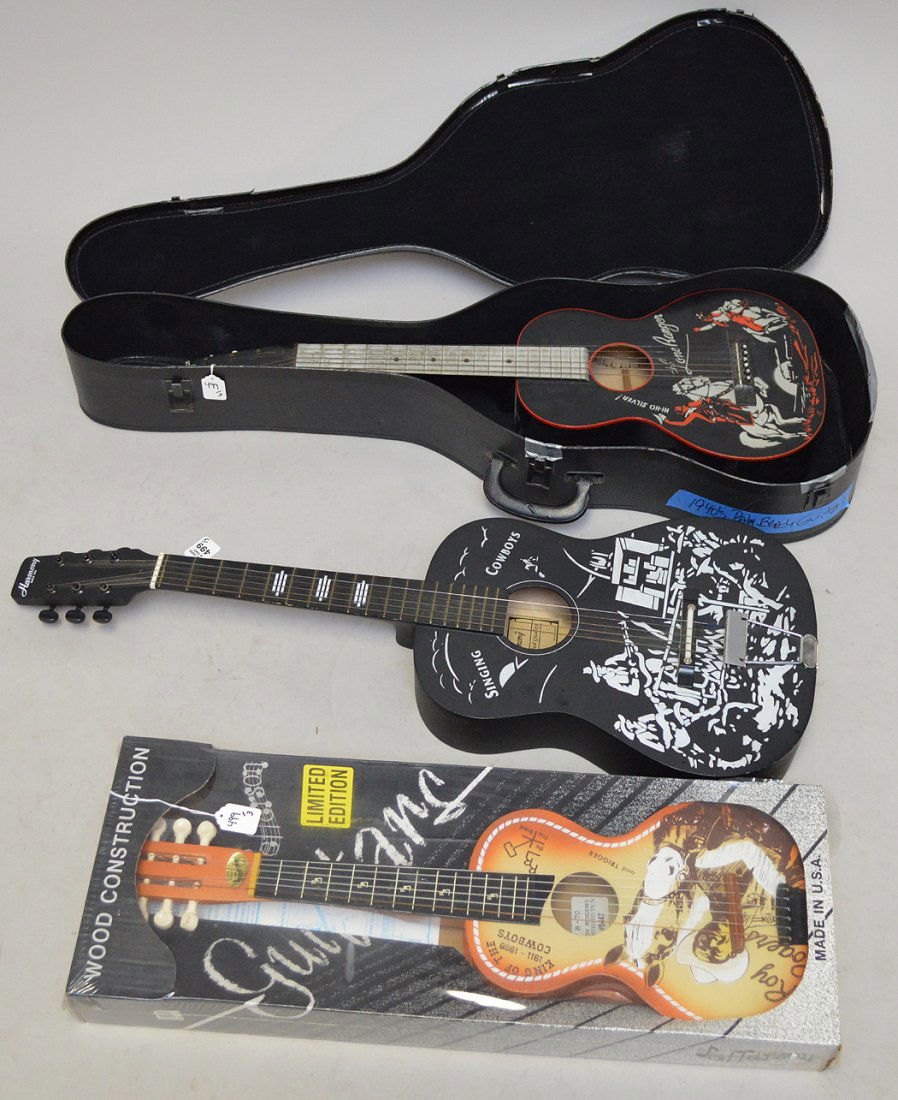 3 Vintage Stencil Guitars.  Harmony Singing Cowboys (1 of 8)