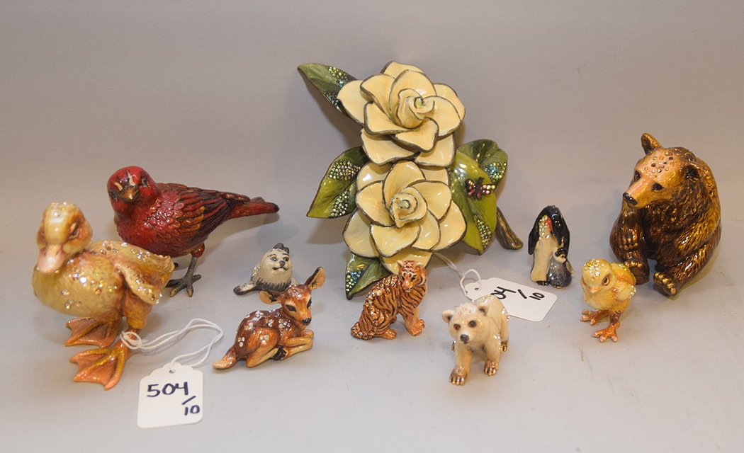 10 Jay Strongwater Enamel Figures. (1 of 1)