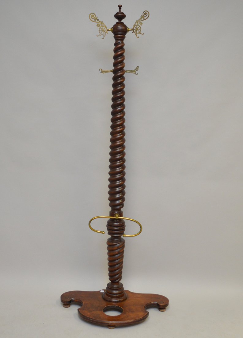 Victorian turned column hat rack/ umbrella stand , 83in (1 of 4)