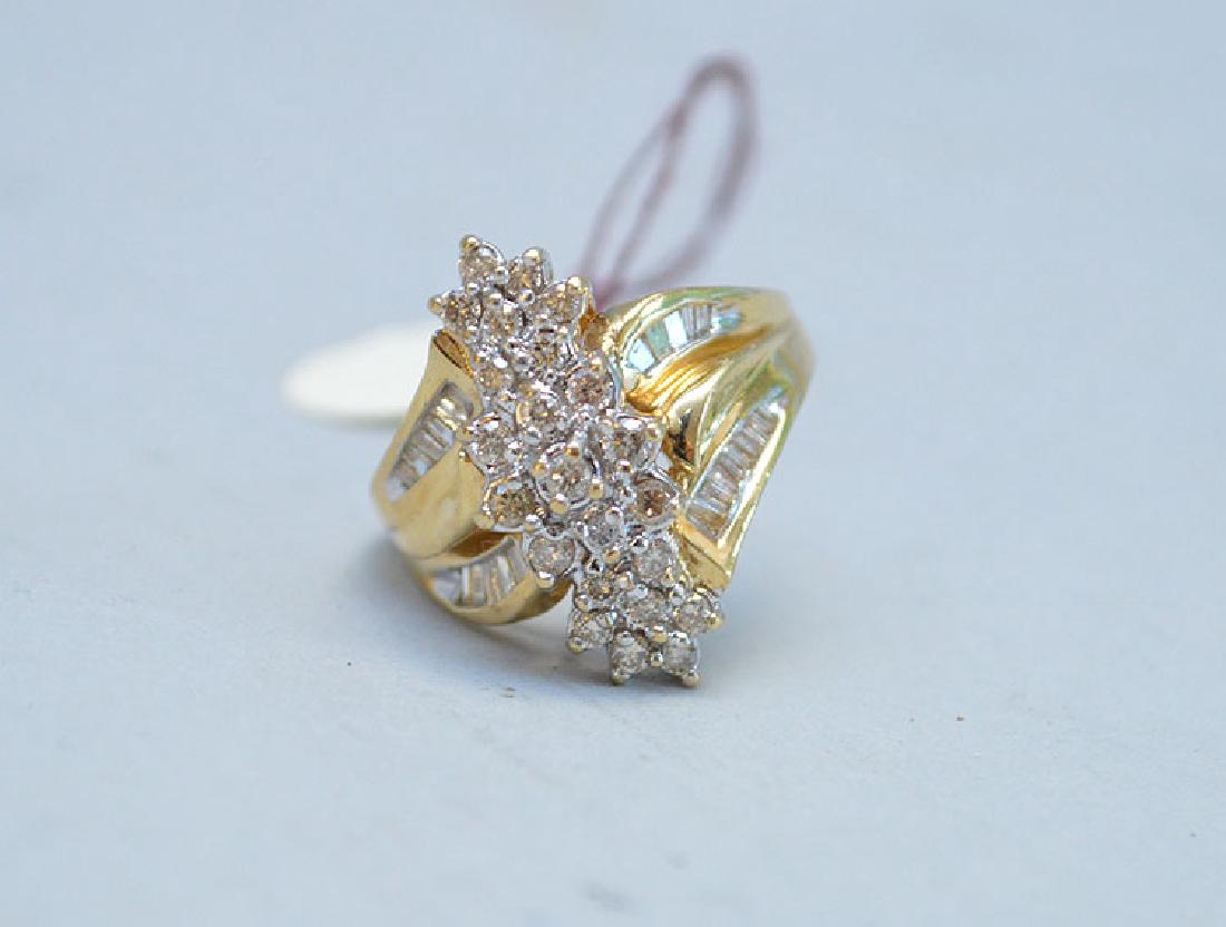 Ladies 14kt yellow gold & diamond ring, 4.4 dwt and .70 (1 of 3)