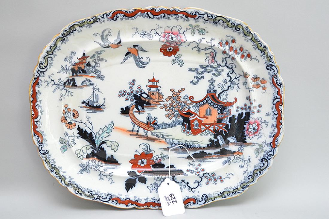 Ashworth Bros. English Ironstone platter, 19"w (1 of 5)