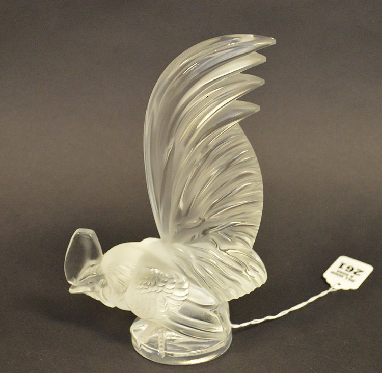 Lalique Crystal Rooster.  Signed Lalique France (1 of 3)