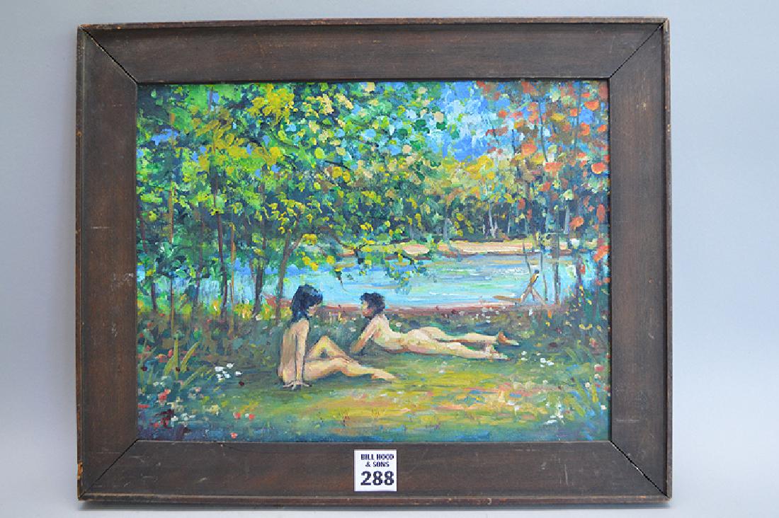 Philip Corley (America b. 1944) oil on board, Nudes, 9 (1 of 5)