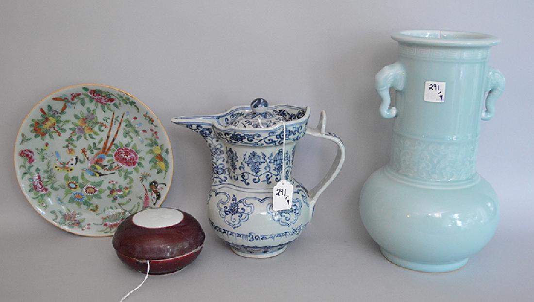 4 Chinese Porcelain Articles.  1 Famile Verte Porcelain (1 of 6)