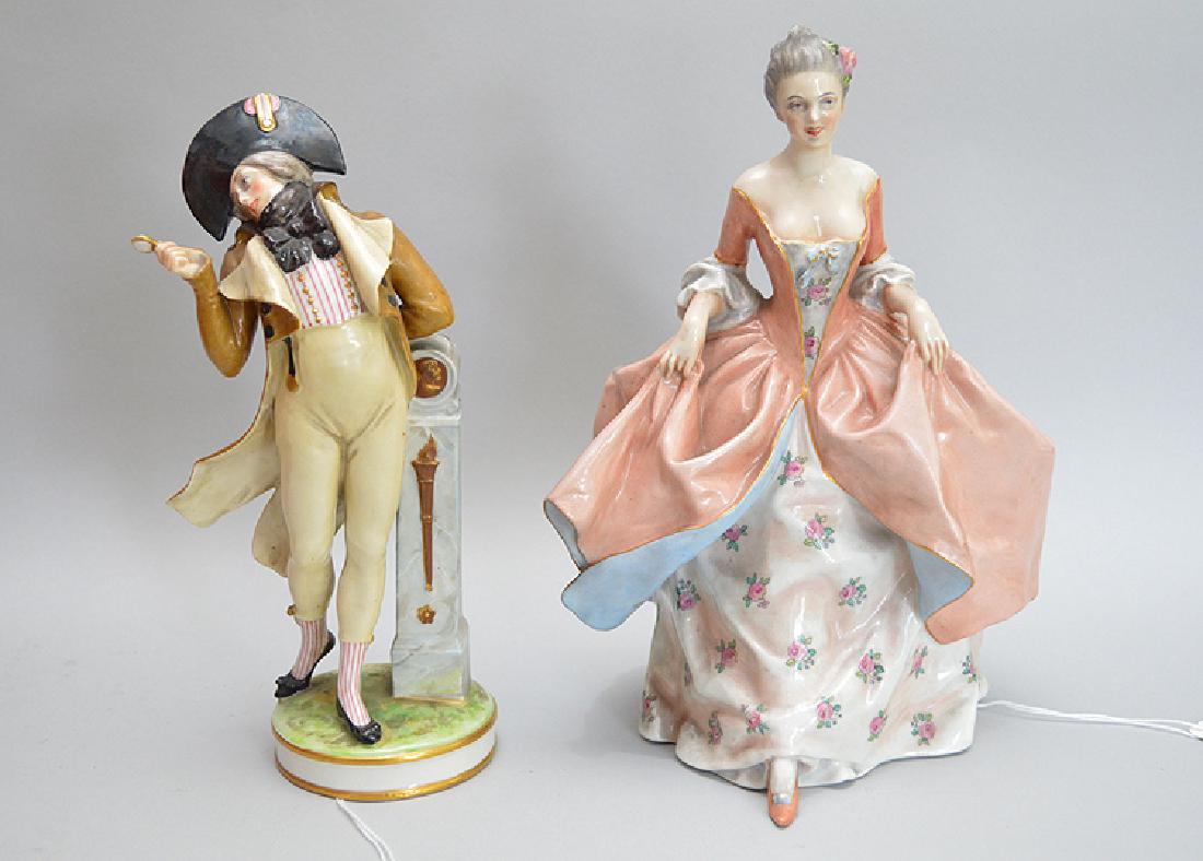 2 Richard Ginori Porcelain Figures.  1 Woman In Gown (1 of 6)