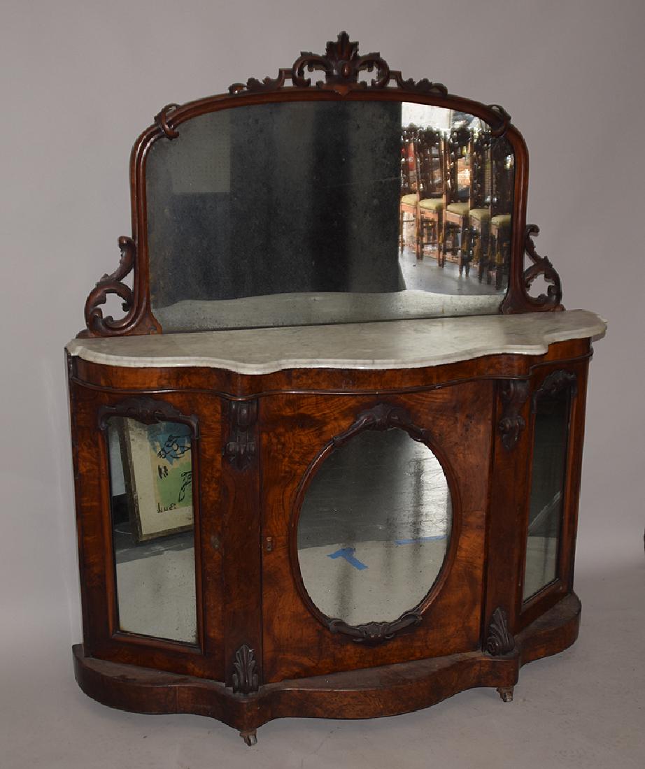 Marble top Victorian sideboard, 64"h x 55"w x 18"d (1 of 6)