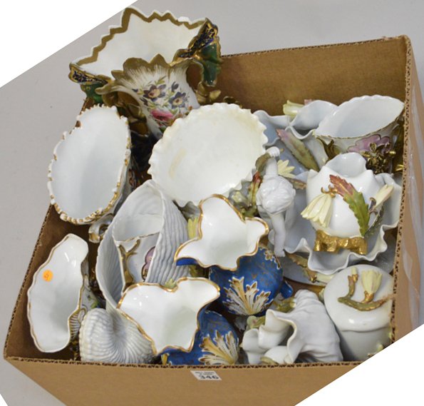 Paris Porcelain Lot, few pieces have small chips.: Paris Porcelain Lot, few pieces have small chips.