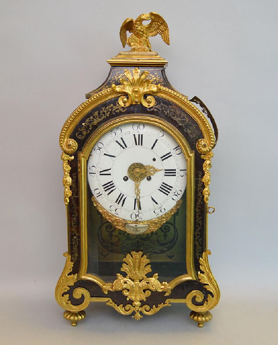 19th c. French boulle shelf clock, bronze mounts (one (1 of 6)