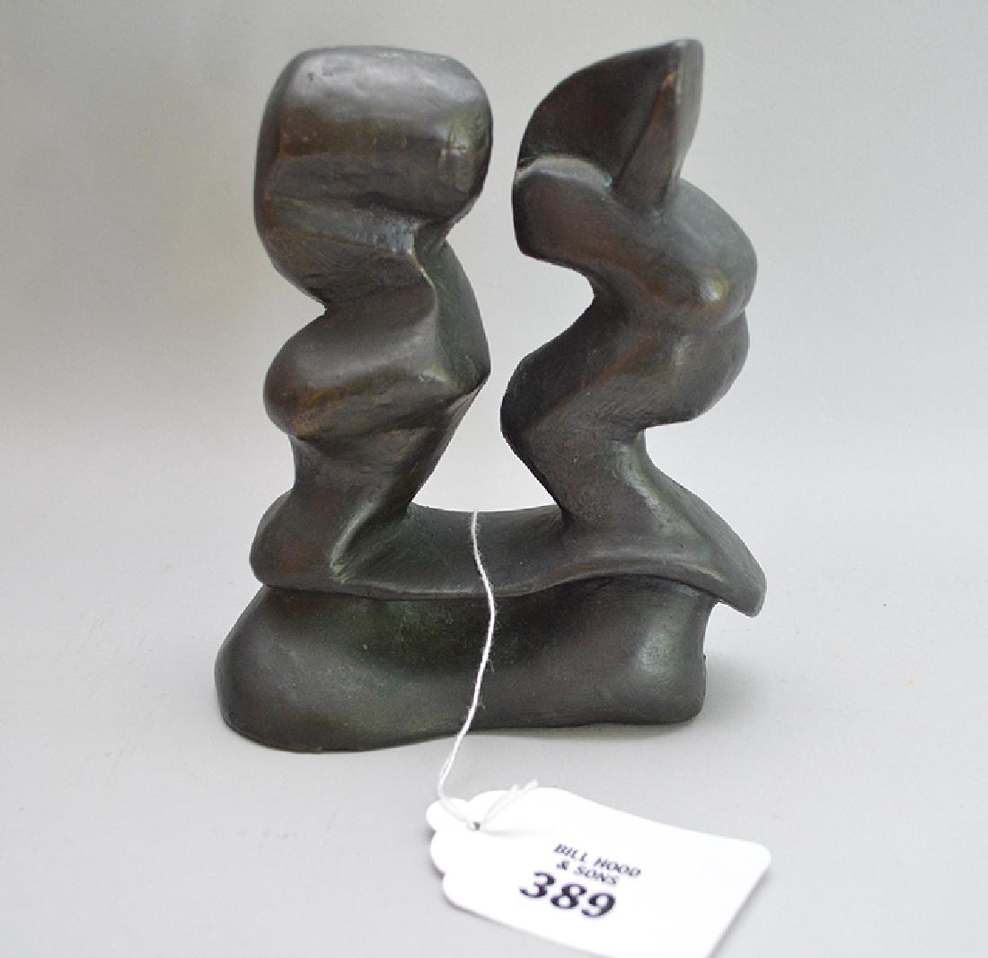 Abstract bronze, signed, J. Couture, 7"h x 6"w (1 of 4)
