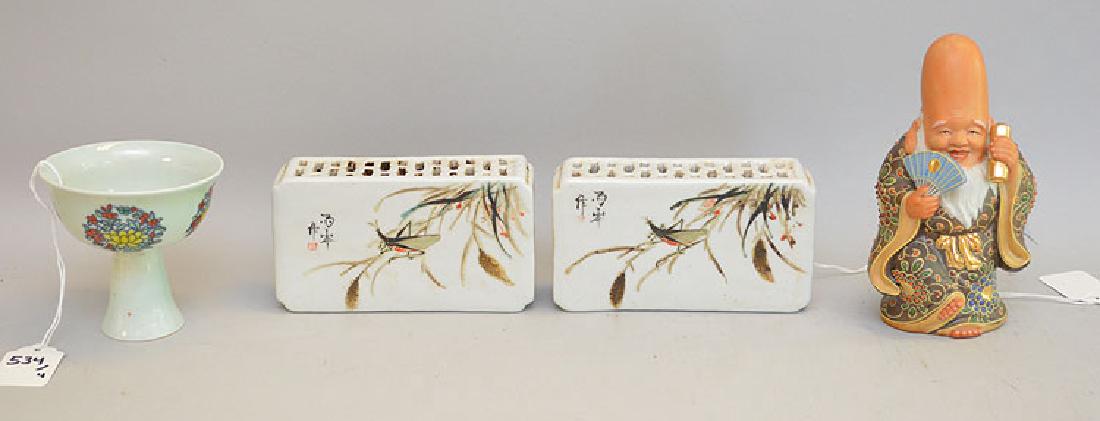4 Pieces Chinese Porcelain.  Figure Ht. 5 1/2" 2 (1 of 6)