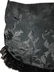 Josie Natori Satchel Purse, Black Suede with Asian - 3