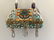 Hand Beaded Mary Frances Handbag with Tan Suede with