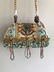 Hand Beaded Mary Frances Handbag with Tan Suede with - 3