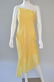 Shelly Segal Yellow Silk Dress, Spaghetti Straps, (US)
