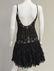Vintage Sue Wong Silk Cocktail Dress circa 1999, Black, - 2
