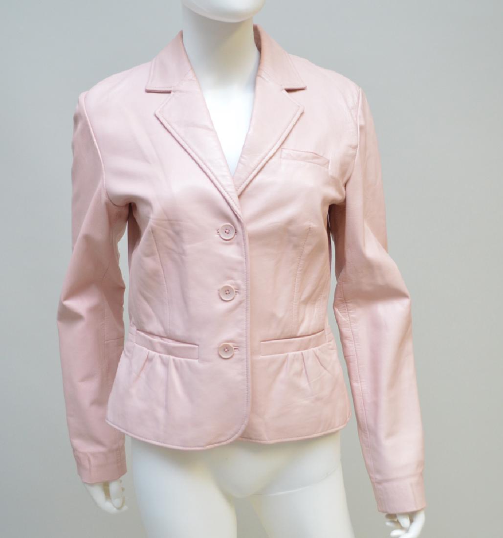 Godfrey Ladies' Leather Jacket, Pink, (US) Size 6; (1 of 4)