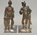Pair Silver Plated Bronze "Knight" Bookends.