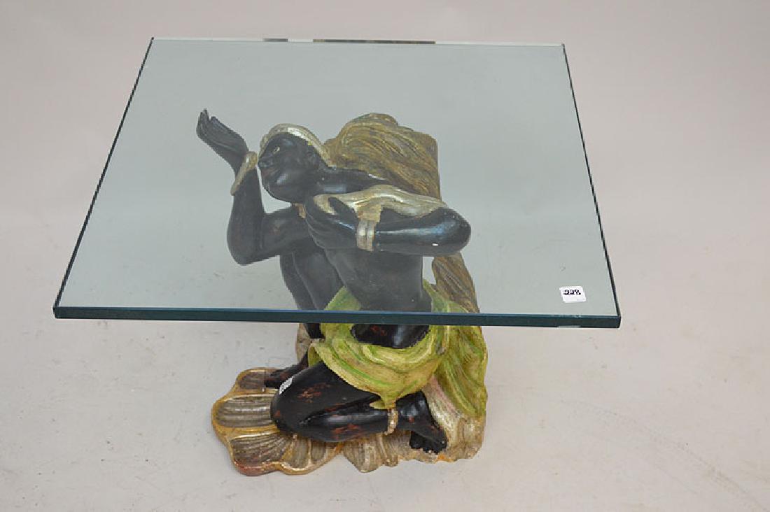 Carved & Painted Blackamoor Table base with square (1 of 4)