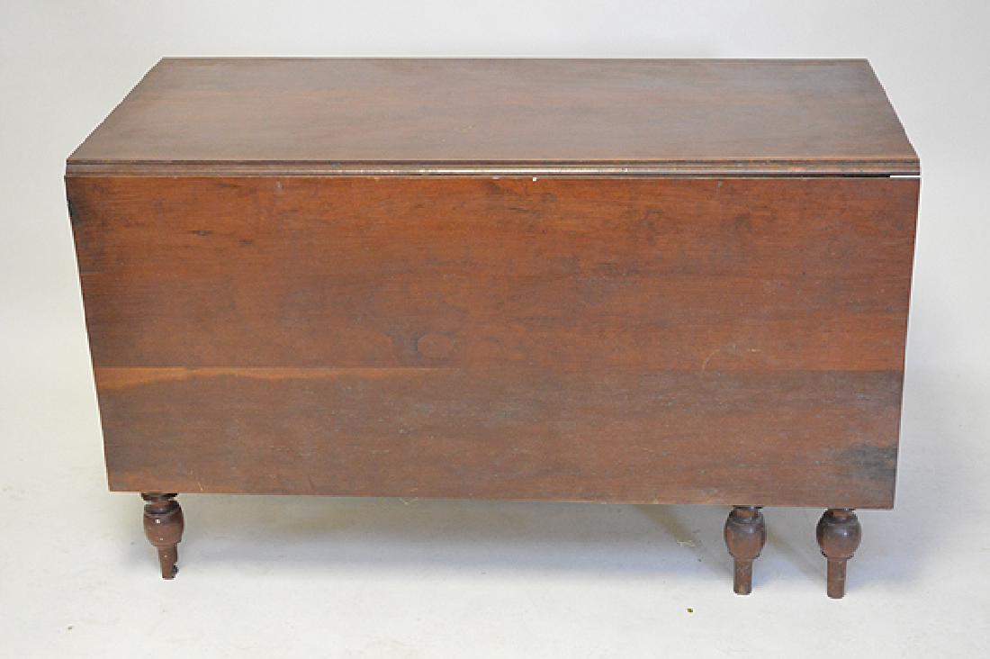 Drop leaf 19th c. mahogany table, rope turned legs (1 of 4)