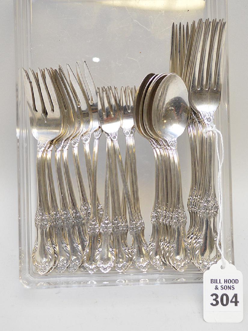 32 Pcs. International Sterling "Wild Rose" Flatware.  8 (1 of 4)