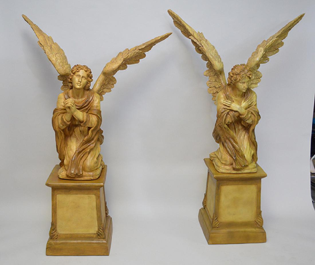 Oversized decorative angels on bases, fiberglass (color (1 of 5)
