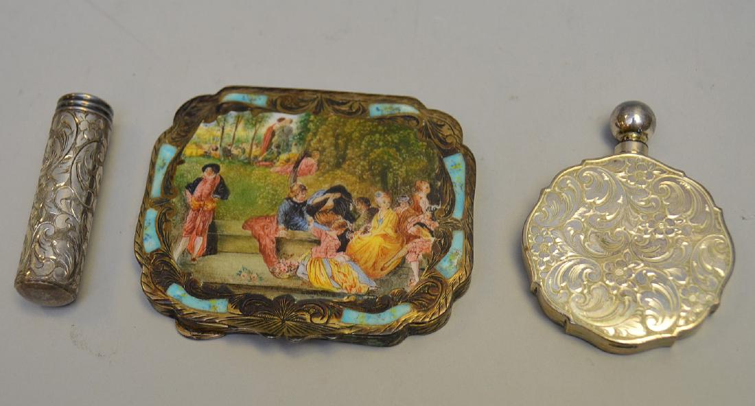 3 Sterling Silver Articles.  1 Sterling & Enamel (1 of 3)