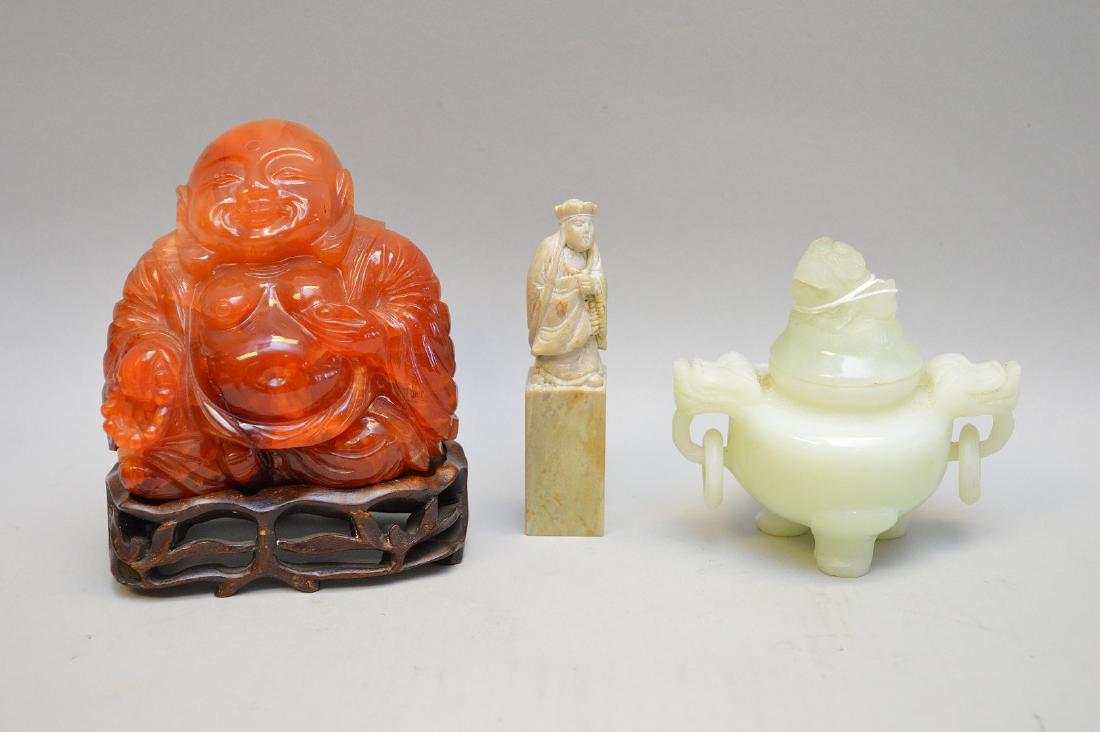 Three Chinese Export Items. a) Fine Russet Quartz (1 of 8)