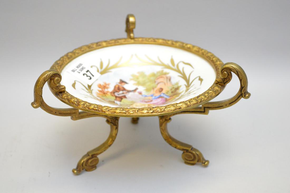 French Candy Dish Gilt Bronze Mounted. Turn of the (1 of 6)