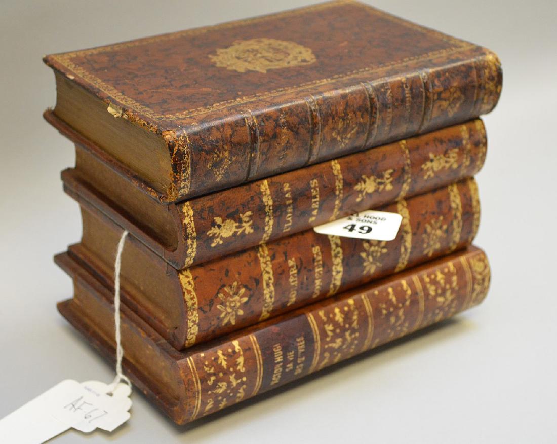 Leather book bar, 6"h x 7"w (no shot glasses, music box (1 of 5)