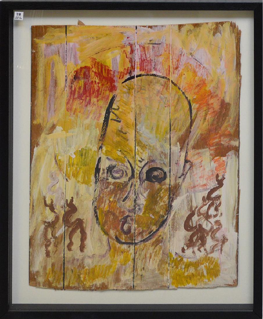 Purvis Young (AMERICAN, 1943-2010) Painting on wall (1 of 6)