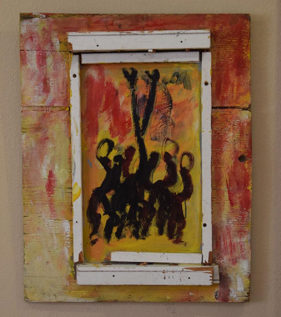 Purvis Young (AMERICAN, 1943-2010) Painting on wood (1 of 7)