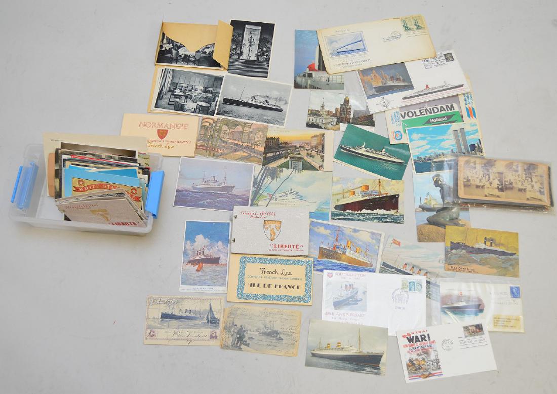 Collection of vintage postcards, ocean liners (1 of 5)