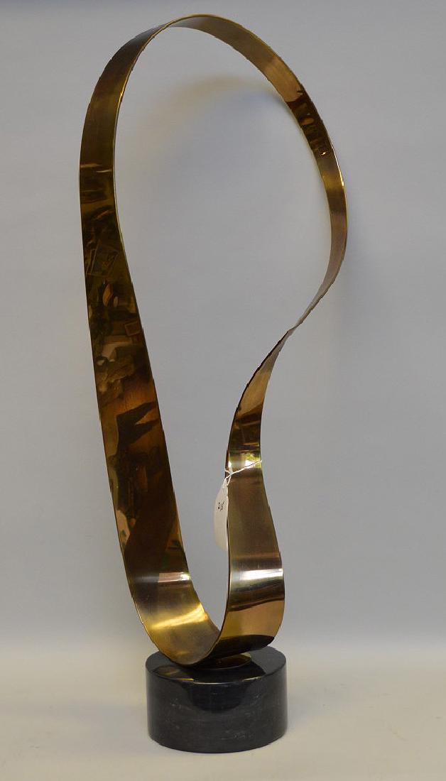 Curtis Jere Modernist Kinetic Brass Sculpture on marble (1 of 8)