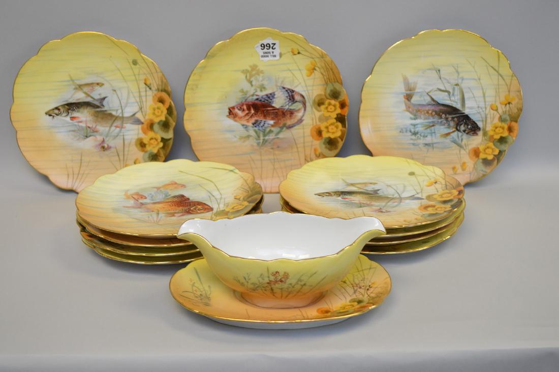 13 pc. Continental fish set, plates and gravy boat (1 of 6)