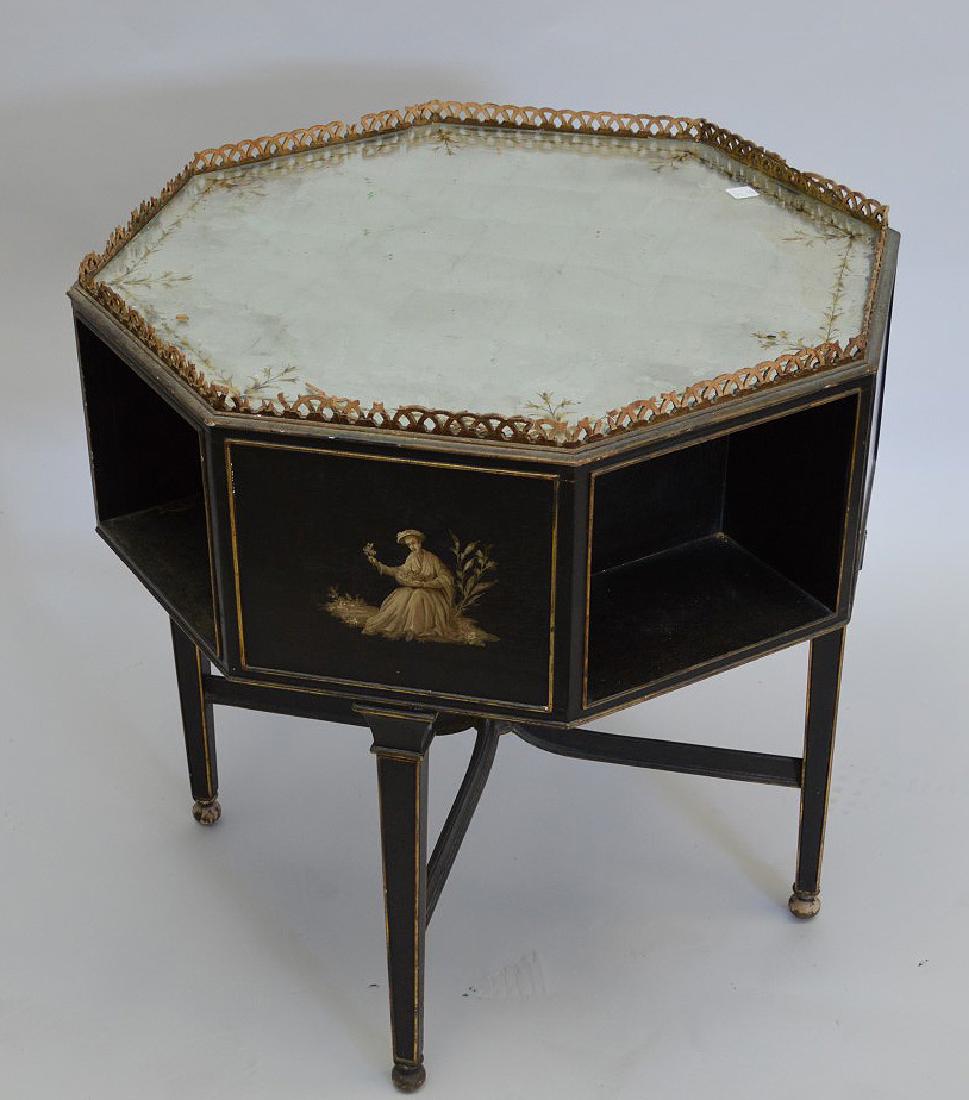 Octagonal occasional table with reticulated gallery, (1 of 8)