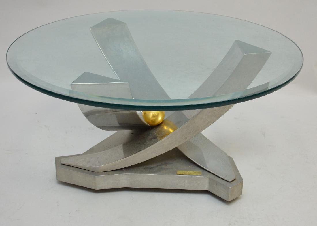 Greg Sheres Modern Chrome & Steel coffee Table  Table (1 of 4)