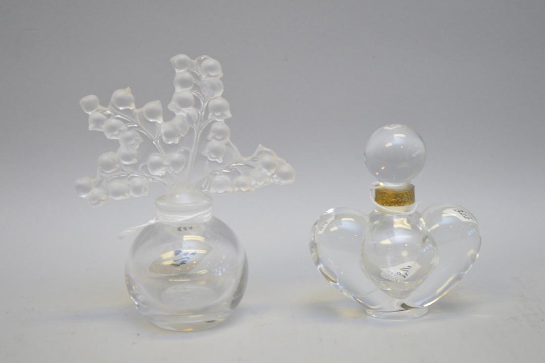 Two vintage Lalique Perfume Bottle. Lilly of the Valley (1 of 5)