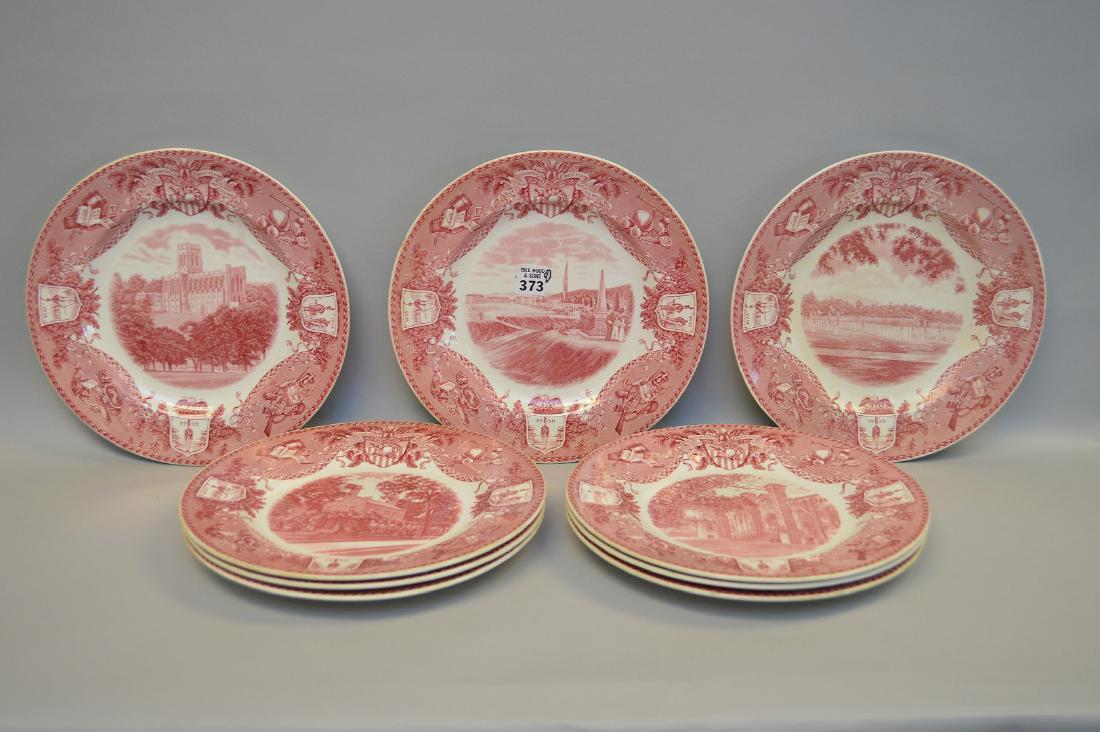 9 Wedgwood dinner plates, "Etruria", 10 1/2"dia (1 of 5)