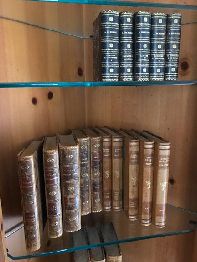 Approx. 60 Antique Books, mostly leather bounds (1 of 6)